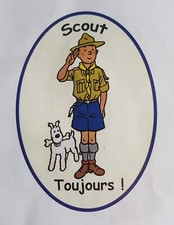 Autocollant stickers - Tintin en Scout – Hergé - Scoutisme.