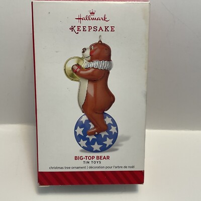 Hallmark Keepsake Big-Top Bear Tin Ornament 2014 Tin Toys