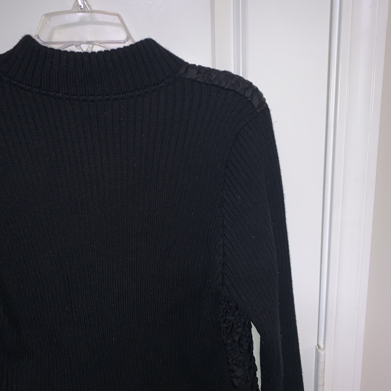 Peter Martin Women Jacket 1X Black  Full Zip Textured Sweater image 9