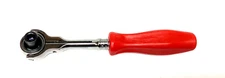New Snap-on™ 1/4" Hex 6 7/8" Red Hard Handle Round SWIVEL Head Ratchet THNFDM72