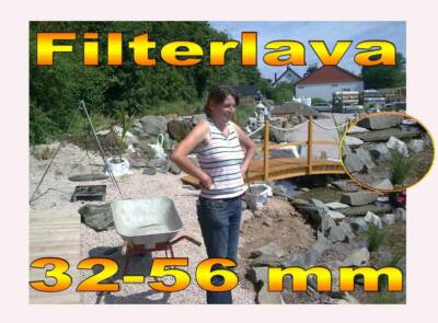 Lava Lavasteine, 25 L.,  Filterlava Gartenbau Teichbau Teichfilter Regeneration 