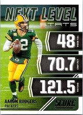 2021 Panini Score Next Level Stats Aaron Rodgers Green Bay Packers NFL Football