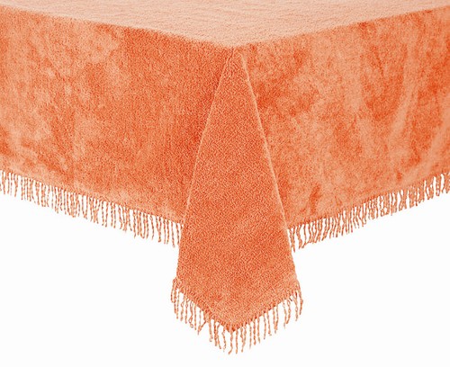 Diana Cowpe Traditional Tablecloth Barley Beige Chenille Tablecloth Fringe Edge - Picture 12 of 19