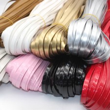 5 Meters Faux Patent Leather Flat Cord Rope Ribbon Tape Trimming Strap Specular