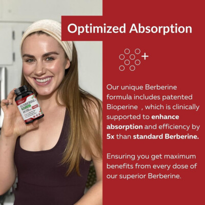 Berbérine 1200mg - Complément Pour Santé Cardiaque Et Métabolisme - Vegan - 30/60/120 Gélules