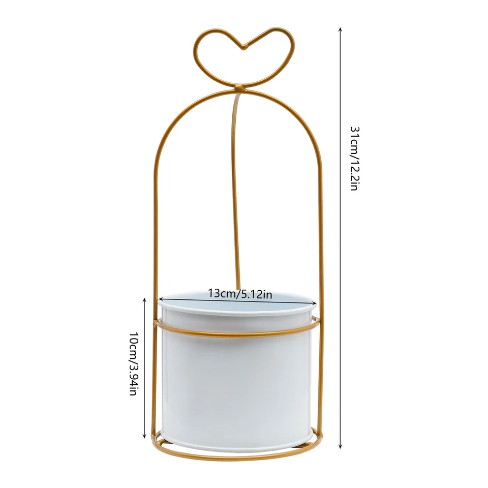 10pcs Modern Metal Geometric Gold Vases Wedding Party Flower Stand Gardens Decor - Image 3 of 4