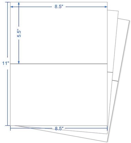 200-1000 etichette di spedizione indirizzo mezzo foglio pagina vuota 8,5 x 5,5 autoadesive - Foto 2 di 10