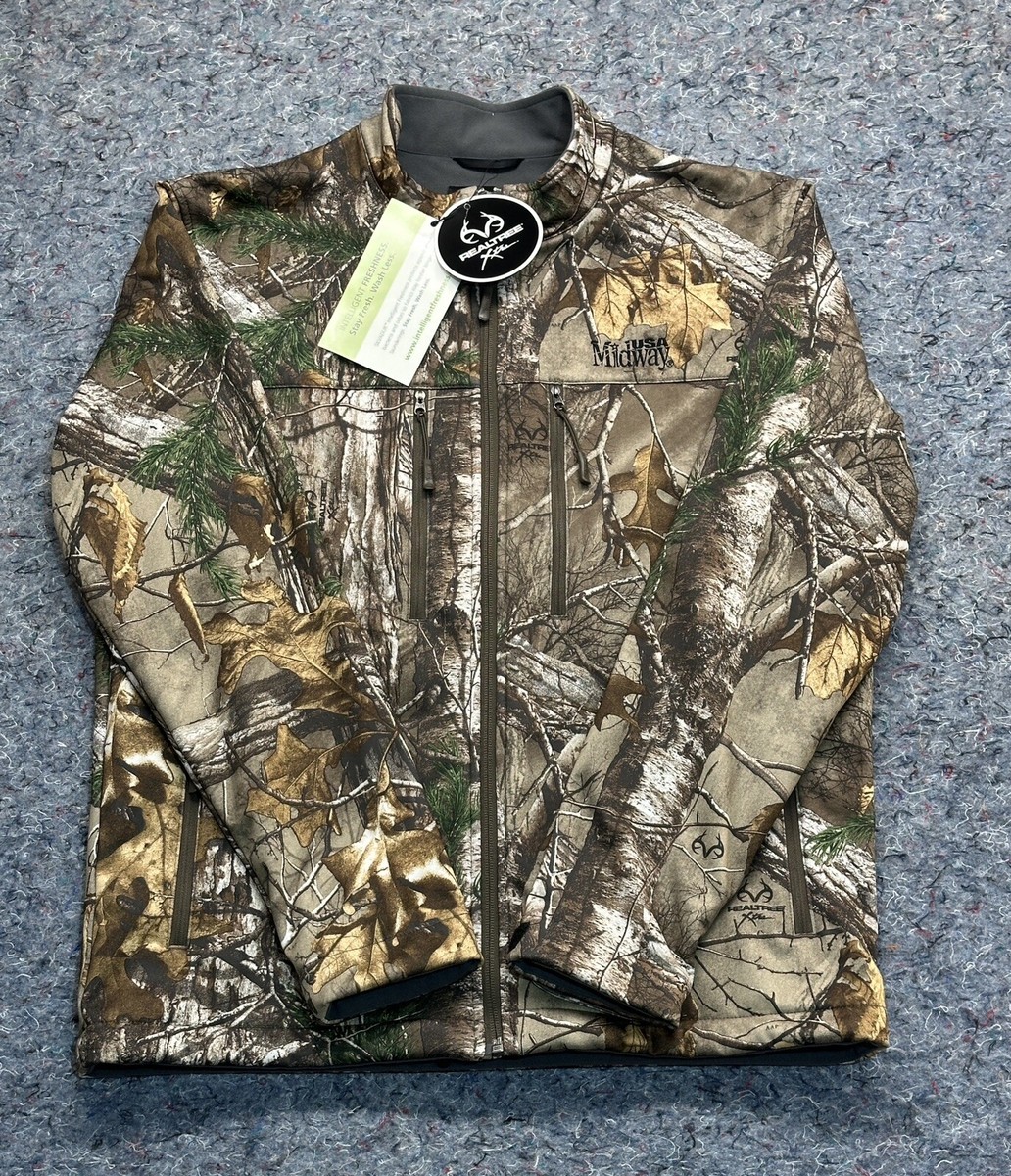 RealTree Xtra Midway USA Jacket Men’s Medium Camouflage Hunting Coat Full  Zip BN