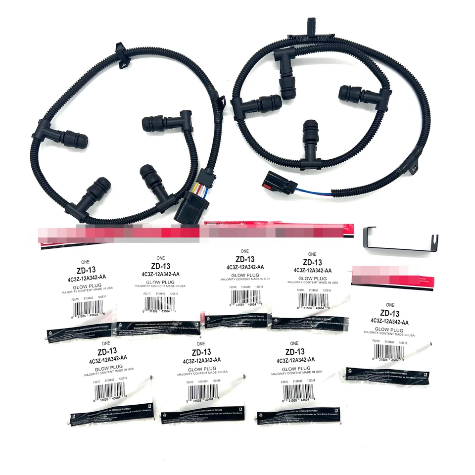 Motorcraft ZD13 Glow Plug & Harness Kit For 04-10 Ford Powerstroke F250 6.0L  Foto 2 de 4