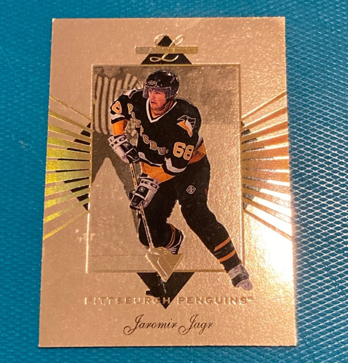 1994-95 LEAF LIMITED GOLD JAROMIR JAGR /2500 PENGUINS NHL HOF SURFACE ISSUE