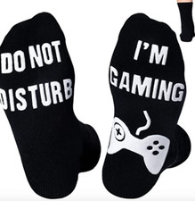 "Do Not Disturb I'm Gaming" Socks One Size Fits Most NEW