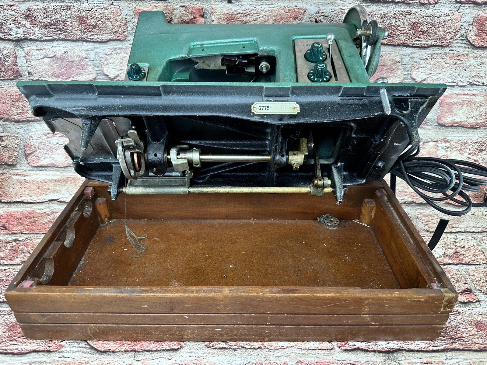 Vintage White Model E 6354 Sewing Machine 677512897 With Pedal eBay