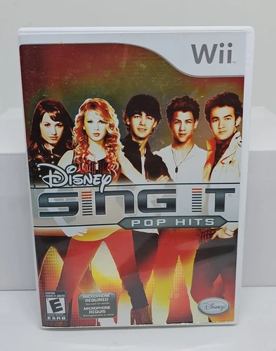 Nintendo Wii Disney Sing It Pop Hits Game Complete CIB - FREE TRACKED SHIPPING 