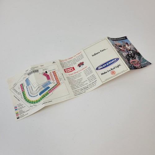 Sandy Alomar Jr Signed Autographed MLB 2000 Season Schedule Cleveland Indians - Picture 3 of 8