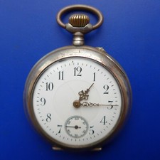 Uomo Tasca , Argento, Zylindergang, " 10 Rubis ", Buona Funzione, Circa 1915