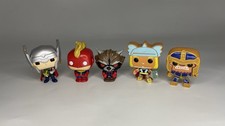Funko Pops Mini Marvel DC Figures Lot Of 5 Raccoon, Thor, Captain