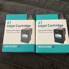 Wexford Inkjet Cartridge Replaces HP 61 -Black -Sealed X 2