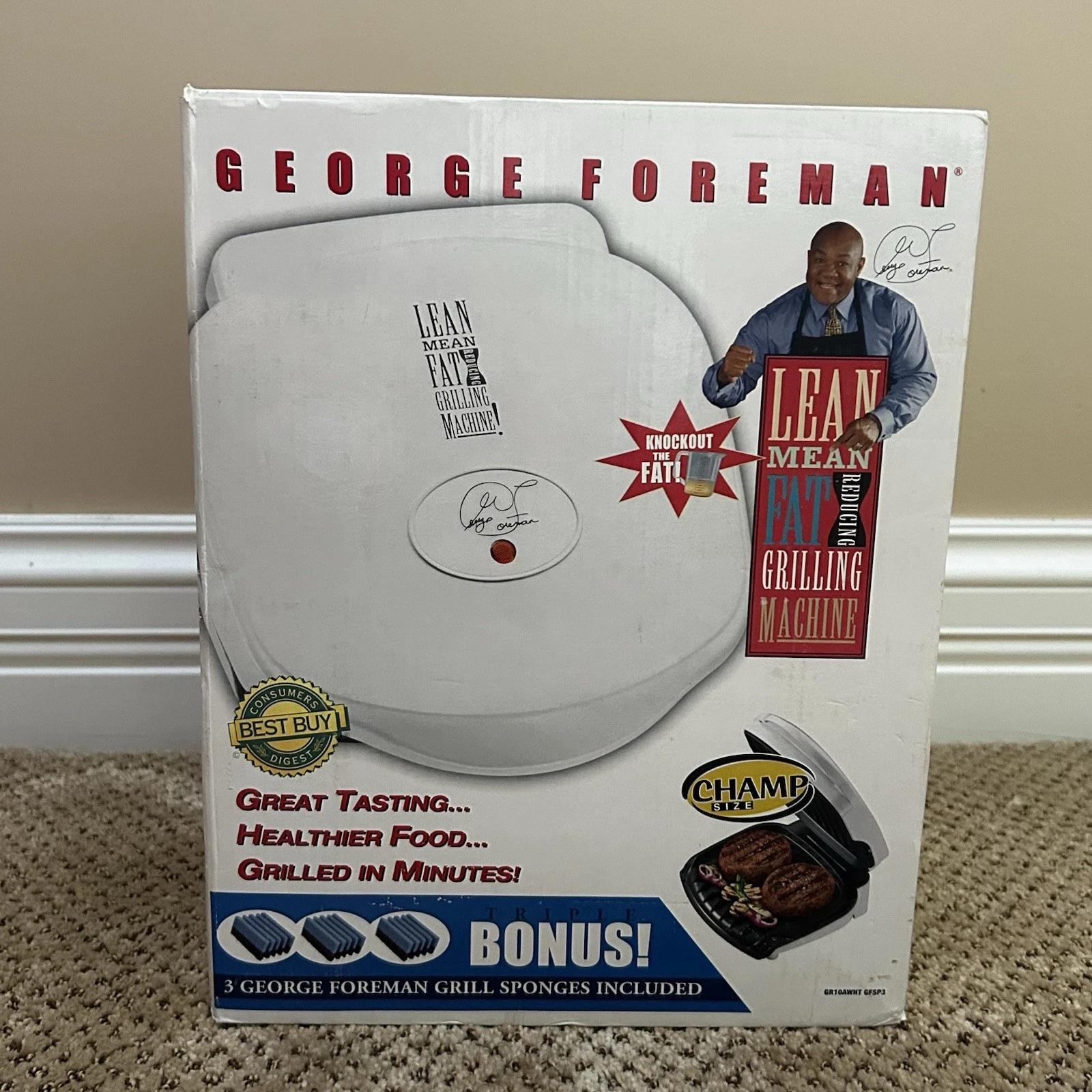 George Foreman GR10A Indoor Electric Grill Lean Meat Fat Reducing Machine