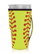 Cup Holder with Handle, 30oz - 32oz Tumbler Cups, Softball  Neoprene Insulat...