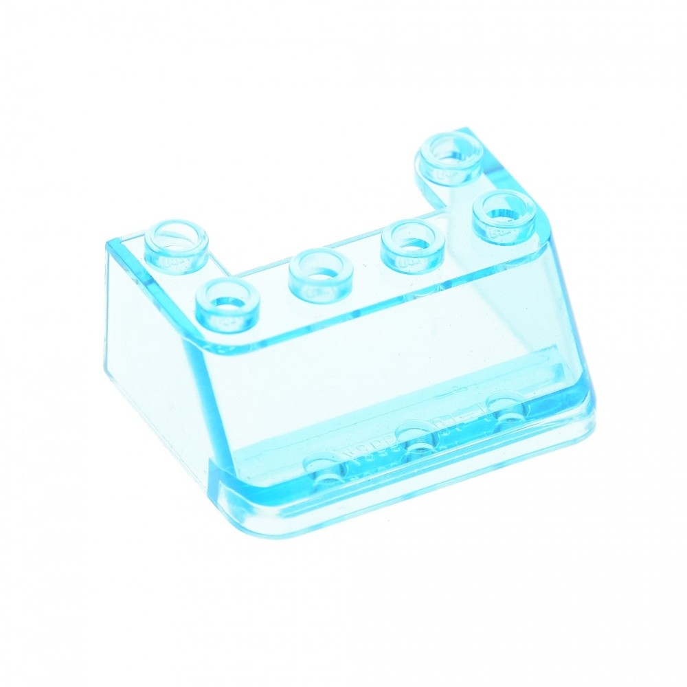 1x Lego Windshield 3x4x1 1/3 Transparent Light Blue Canopy Cockpit 4866