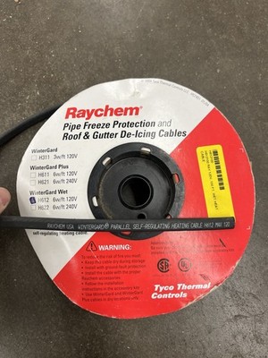 Raychem 25 Ft. WinterGard Self Regulating Heating De-Icing Cable H612 6w/ft 120V
