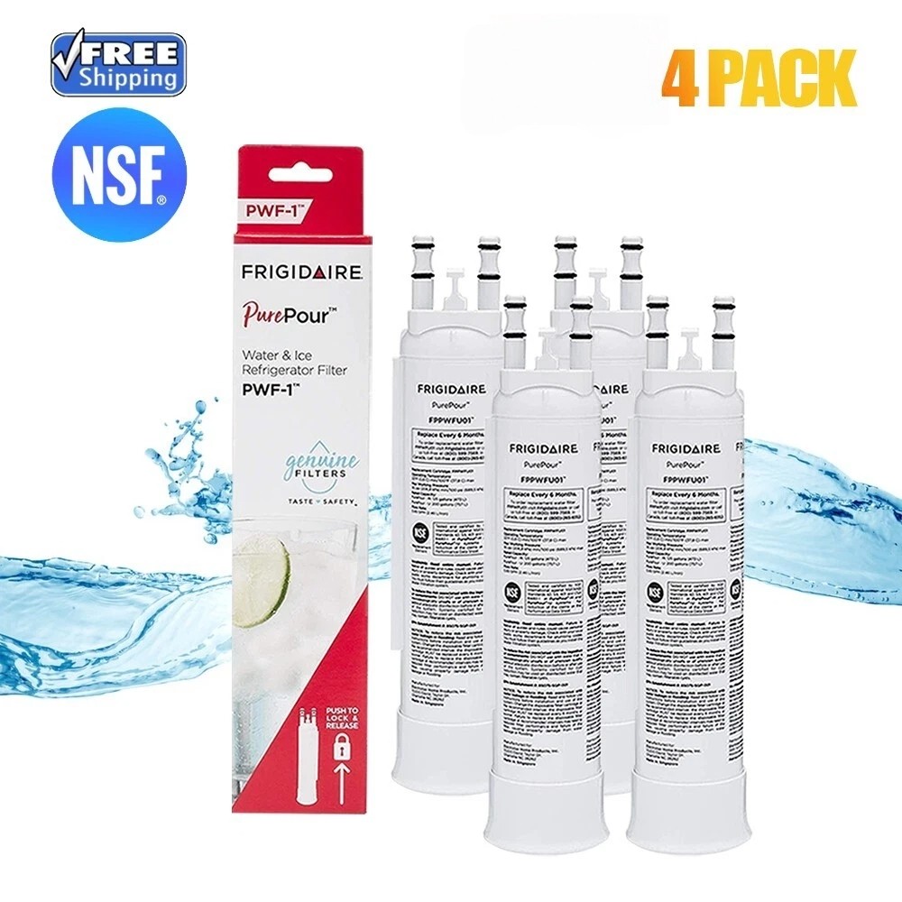 4Pack Frigidaire FPPWFU01 PWF-1 Refrige PurePour Water &Ice Filter New