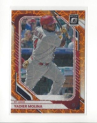 2026 Donruss Optic Orange Velocity Prizm #47 Yadier Molina Cardinals