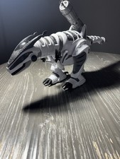 Wow Wee Roboraptor White Black Interactive Dinosaur 26.5" Robot. NO REMOTE