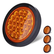4pcs 4 Inch Round Led Trailer Tail Lights Amber 24 Led Waterproof 4 Inch Round 4pcs 4 Inch Round Led Trailer Tail Lights Amber 24 Led Waterproof 4 Inch Round