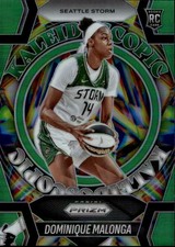 2025 Panini Prizm WNBA #15 Dominique Malonga Kaleidoscopic Green Prizm