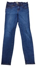 J.Crew Women  s 8" Toothpick Skinny Jeans Blue Size 28 Mid Rise Stretch Denim