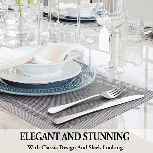 48 Teile Silberbesteck Set für 8 Edelstahl Besteck Besteck Utensil Küche Neu - Bild 6 von 7