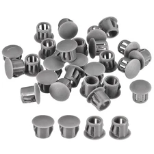 66Pcs 3/8" Plastic Hole Plugs Panel Flush Type Knockout Locking Plugs Gray