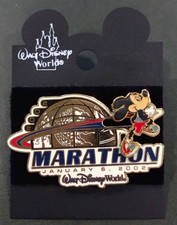 Disney WDW 2002 Mickey Mouse Marathon Pin  Retro Slide Mechanism
