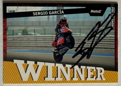 Sergio Garcia Hand Signed MT Helmets MSi MotoGP Panini Trading Card Proof