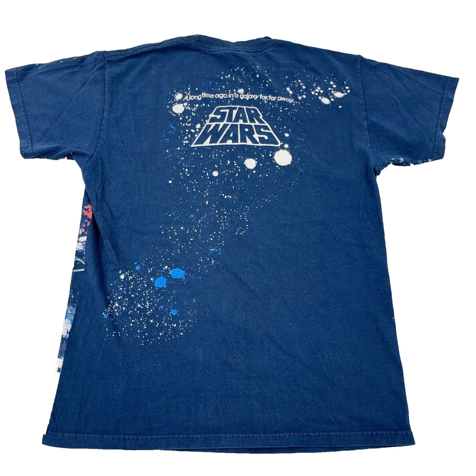 Camisa De Colección Star Wars Niños Grande Azul AOP Estampado Completo Y2K Episodio 4 Juventud Foto 2 de 4
