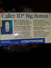 Conairphone CID100W Caller ID Big Button Corded Phone White NEW Read Description