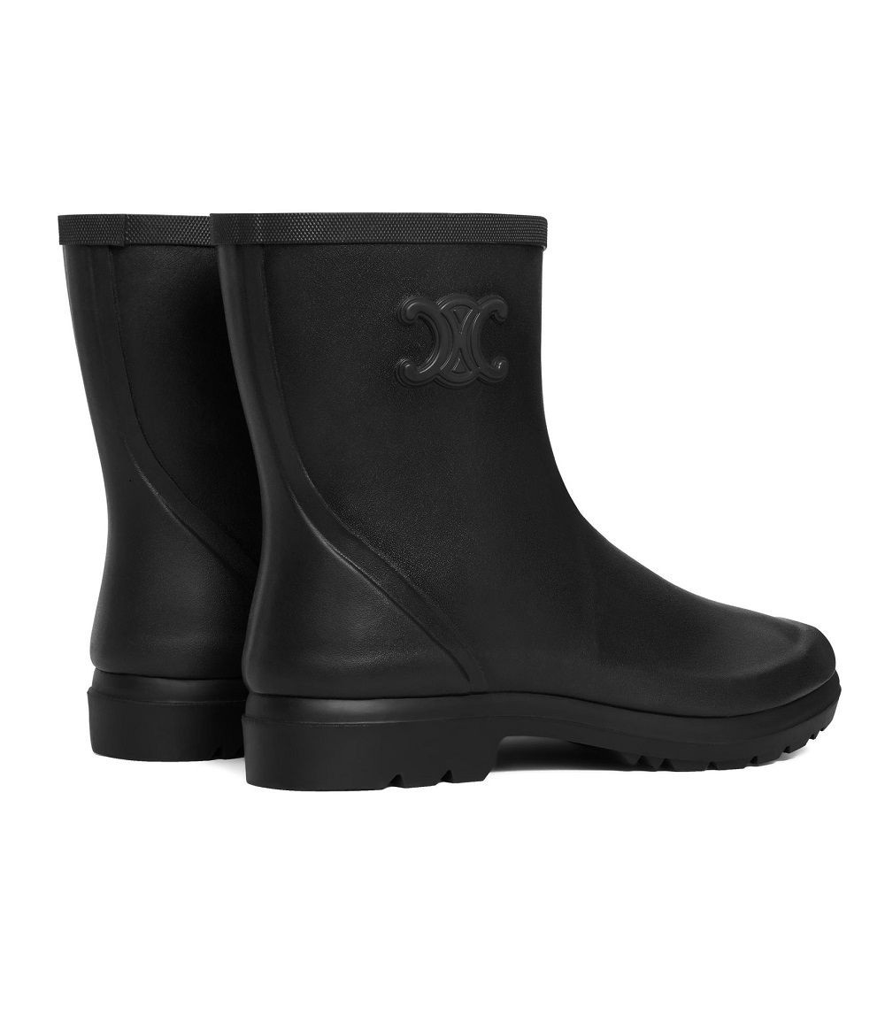 Celine Mid Rain Boots Natural Rubber Black 360117001C 38NO