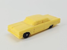 Vintage 1963 Dodge - Molded Plastic Car - Yellow - 3.5 Long