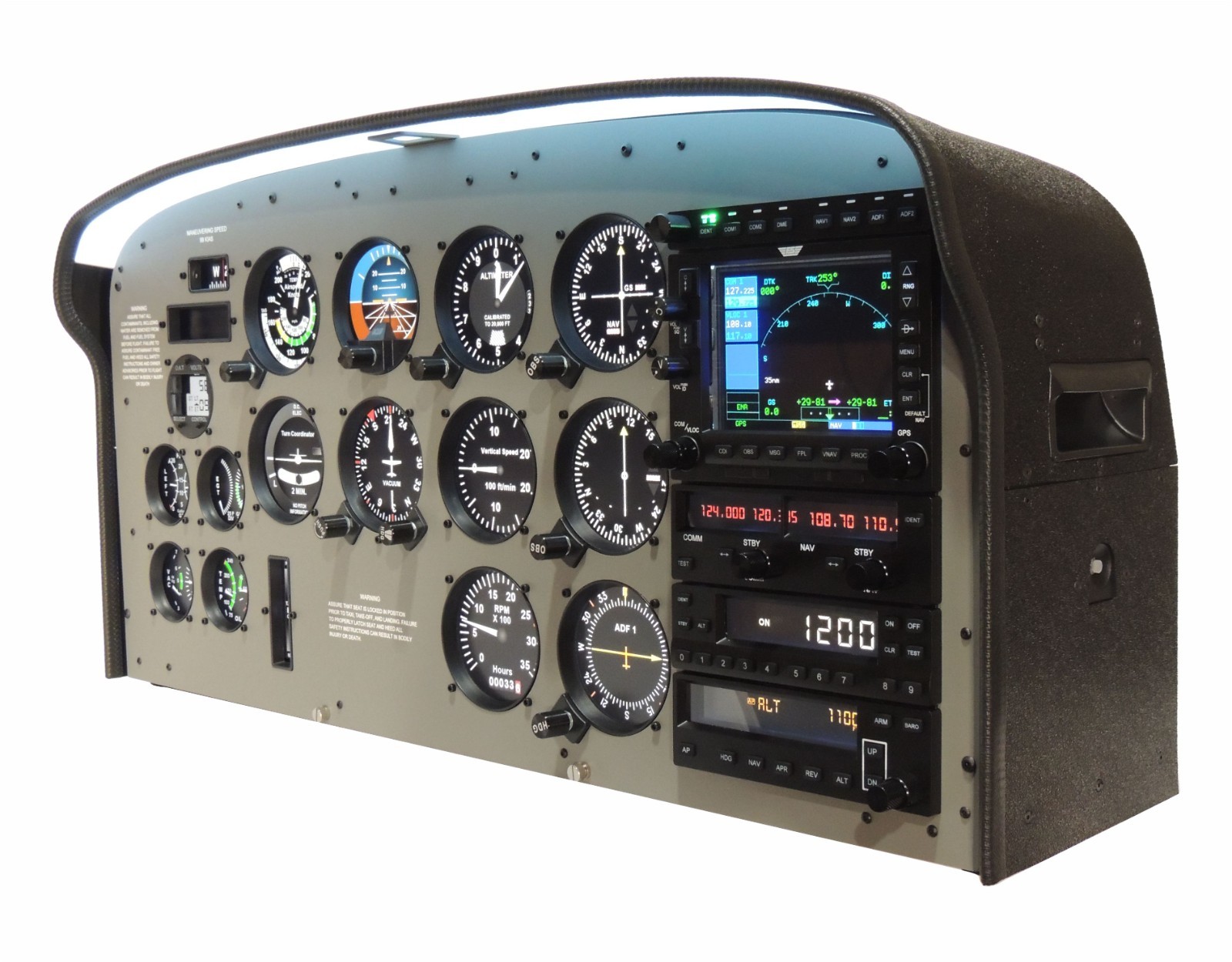 Fuselage Panel Fsw FSW Convertible Instrument Panel - Analog with Garmin-style GNS 530 | eBay