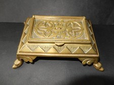 ancienne BOITE A TIMBRE  ART DECO PIEDS TETE SERPENT  OU OIE