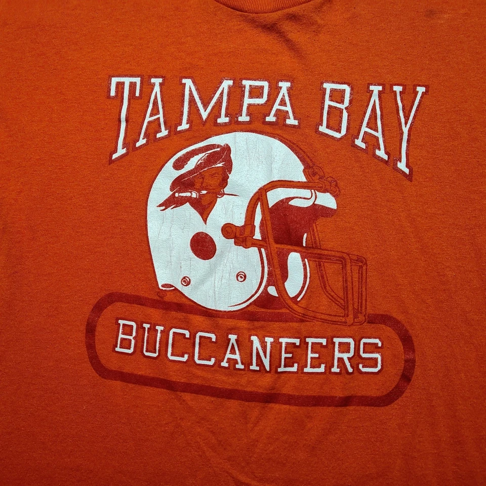Винтажная футболка Tampa Bay Buccaneers с логотипом 7 NFL футбол XL старый логотип одинарный шов - Изображение 4 из 4
