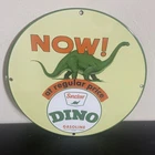 VINTAGE SINCLAIR DINO GASOLINE OIL PORCELAIN SIGN