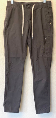 VUORI VW401 Ripstop Pants Elastic Drawstring Waist Gray Wms Sz Small