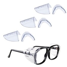 Korty 3/6/10 Pairs Eye Glasses Side Shields, Flexible Slip on Small, 3 