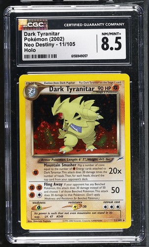 Dark Tyranitar (Unlimited) graded CGC 8.5 for sale on eBay