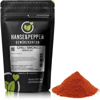 500g Chili Smoked gemahlen geräuchert fruchtig Scharf smoky rauchig 100% vegan