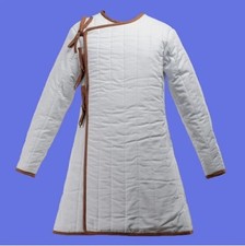 Halloween Medieval Long Sleeve Padded Gambeson LARP SCA Costume Viking Cosplay