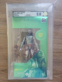 Star Wars Boba Fett lot , 2  action figures, 1 AFA graded 9.0 and 1 Lego helmet