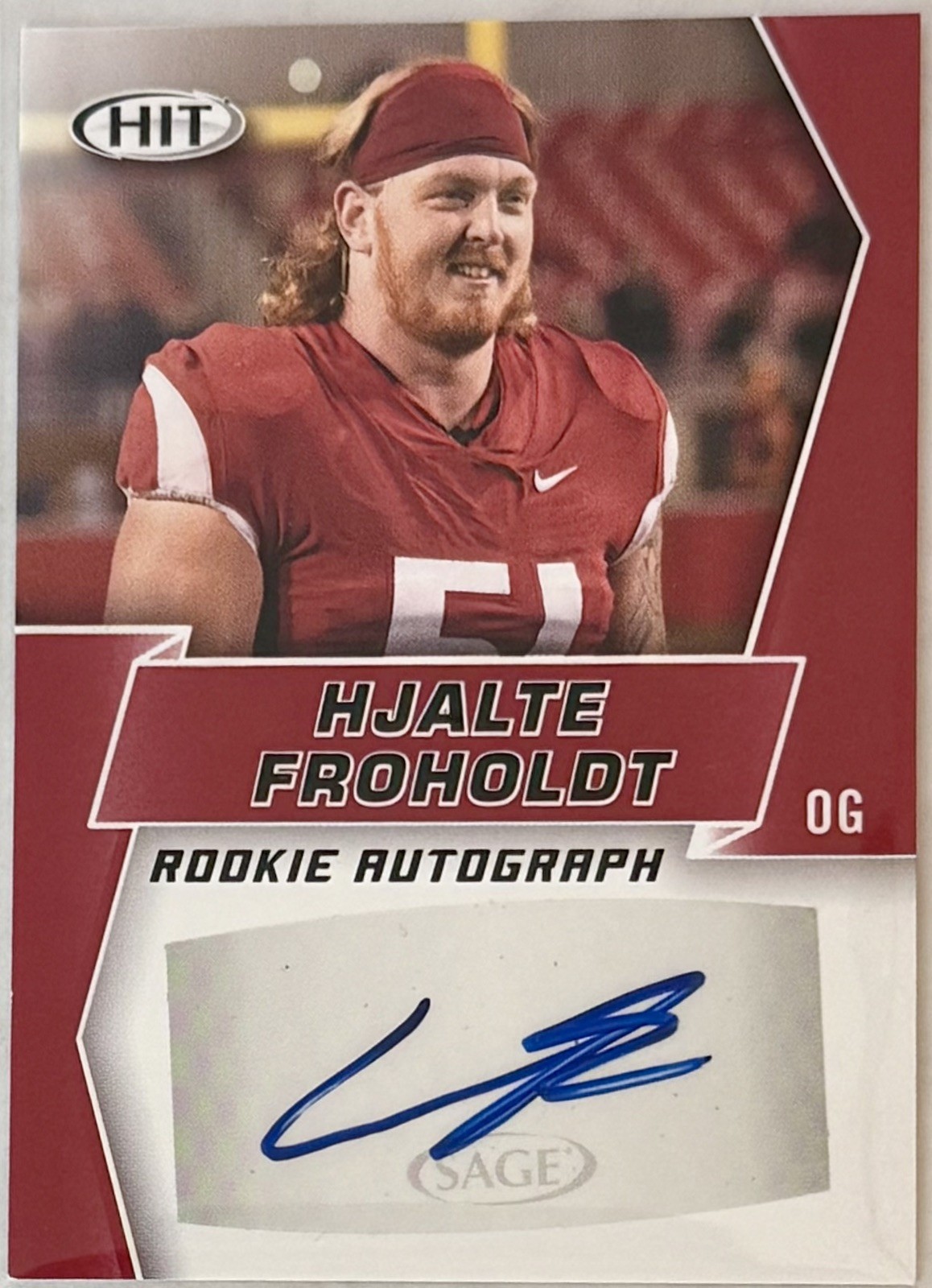 Hjalte Froholdt SA-GE Hit Rookie Autograph #A25 Red
